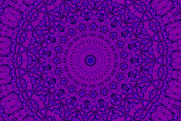 Purple blue Abstract kaleidoscope background. kaleidoscope texture design. multicolor kaleidoscope. Kaleidoscopic pattern. Mandala pattern. Batik Pattern