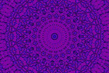 Purple blue Abstract kaleidoscope background. kaleidoscope texture design. multicolor kaleidoscope. Kaleidoscopic pattern. Mandala pattern. Batik Pattern