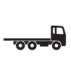 simple flat bed tow truck silhouette icon © Marty's Art