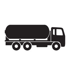 simple tanker truck silhouette symbol icon