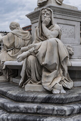 Fototapeta premium Monument of Germany's poet, philosopher and historian Friedrich Schiller (1871) near Concert Hall on Gendarmenmarkt Square in Berlin, Germany.