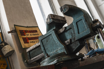 Vintage production machines, equipment factories, machine tool for retro work