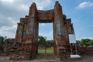 Ayutthaya Old City Gate, made of bricks
