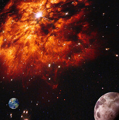A cosmic couple/moon/earth