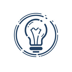 Light bulb idea vector simple linear icon, science and business line art symbol, creative solutions.