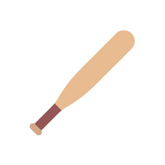 Flat baseball bat icon