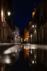 Naklejka premium rain city streets