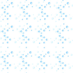 Fototapeta na wymiar Seamless pattern bubbles isolated on white background. Flat texture of soap for any purpose.