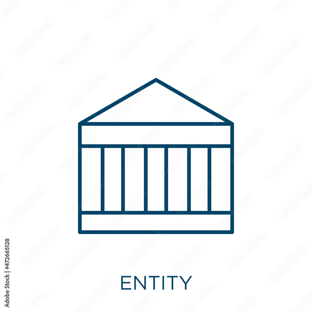 Fototapete entity icon. thin linear entity outline icon isolated on white background. line vector entity sign, 