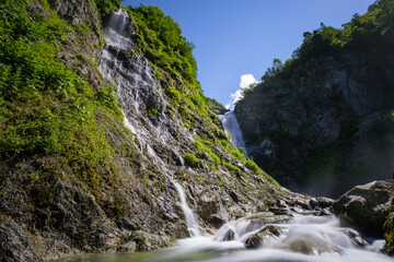 Waterfall at Chugush National Park in Krasna Polyana, Sochi, Russia