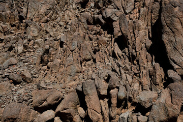 the beautiful whimsical texture of the rock as a result of weathering. Stone background.