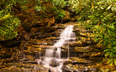Fototapeta premium A color image of Rainbow Falls in Trough Creek State Park, Huntingdon County, Pennsylvania, USA.
