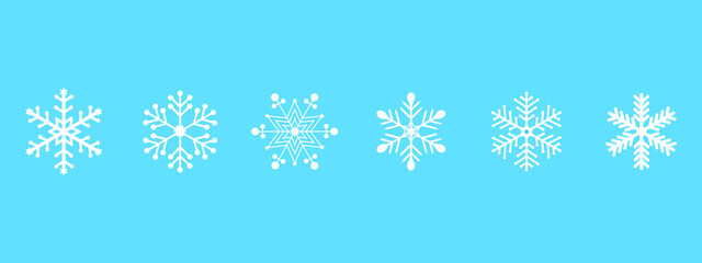 Naklejka na ściany i meble Snowflakes. Vector image.