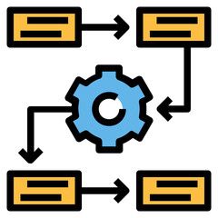 process Color line icon
