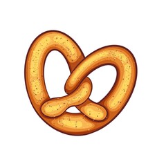 Cinnamon pretzel isolated on a white background
