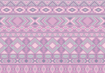 Indian pattern tribal ethnic motifs geometric seamless vector background. Chic ikat tribal motifs clothing fabric textile print traditional design with triangle and rhombus shapes.