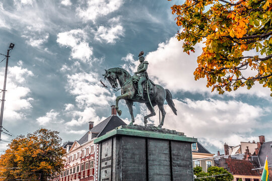 Equestrian Statue Of King William II At The Buitenhof, The Hague, The Netherlands