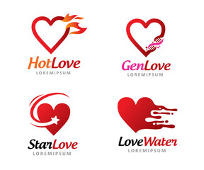 Love logo symbol or icon template