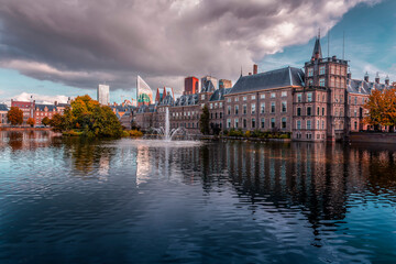 The historical Dutch parliament building, Binnenhof in Den Haag