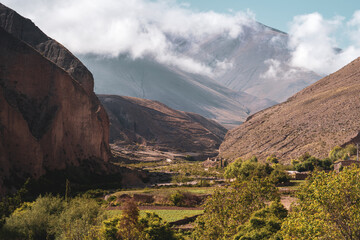 view of the mountains in the morning