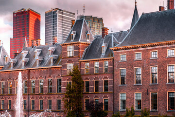 Fototapeta premium The historical Dutch parliament building, Binnenhof in Den Haag