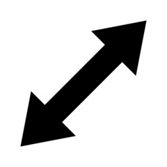 Arrow icon that means expansion. Flat vector.