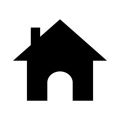 Home icon. House flat design vector.