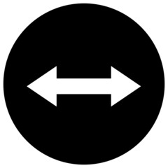 Left and right arrow icons. Flat design vector.