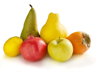 various,multicolor fruits as wholesome vegetarian food