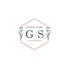 GS Hand drawn wedding monogram logo