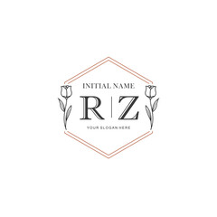 RZ Hand drawn wedding monogram logo