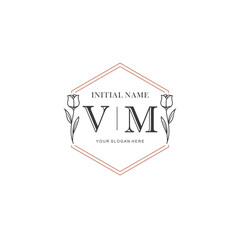 VM Hand drawn wedding monogram logo