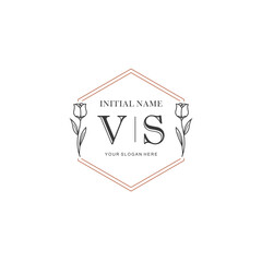 VS Hand drawn wedding monogram logo