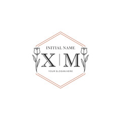XM Hand drawn wedding monogram logo