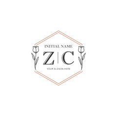 ZC Hand drawn wedding monogram logo