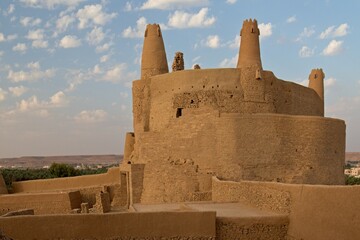 View of Marid Castle in Dumat Al-Jandal city. Jouf region. Saudi Arabia.