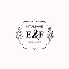 EF Beautiful elegant logos or wedding monograms collection