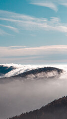 sunset over the sea of clouds