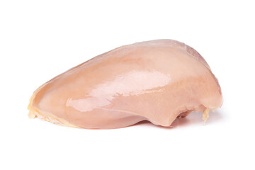 Chicken breast on a white background. Natural farm chicken meat.