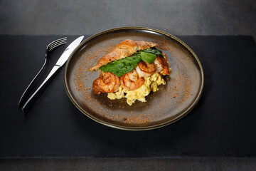 Croissant brunch, fusion food, chef cuisine