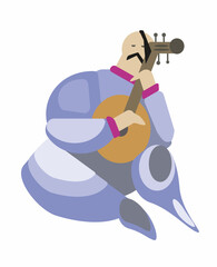 man with musical instrument