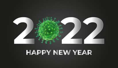 Happy New Year 2022, Corona Virus - Covid-19