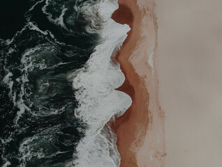 drone ocean coastline