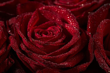 Red roses. Bouquet of flowers.