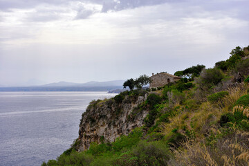 Fototapeta na wymiar coastal panorama in the zingaro reserve sicily italy