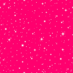 Pink seamless pattern with tiny white stars