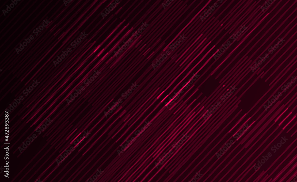 Poster straight diagonal lines abstract background in red color with dark gradient