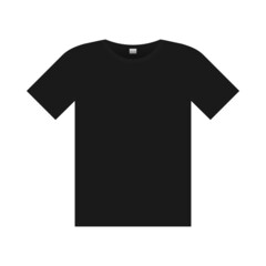 Blank black t-shirt vector illustration