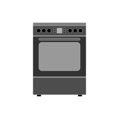The icon of a modern gas stove in a flat design on a white background.