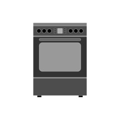 Obraz premium The icon of a modern gas stove in a flat design on a white background.